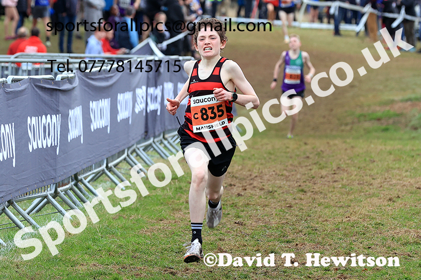 Boys Under-15s 2024 National Cross Country Relays, Berry Hill Park, Mansfield.   Photo: David T. Hewitson/Sports for All Pics